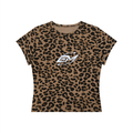 Women’s Leopard print E-MOTO SUPPLIERS cropped shirt