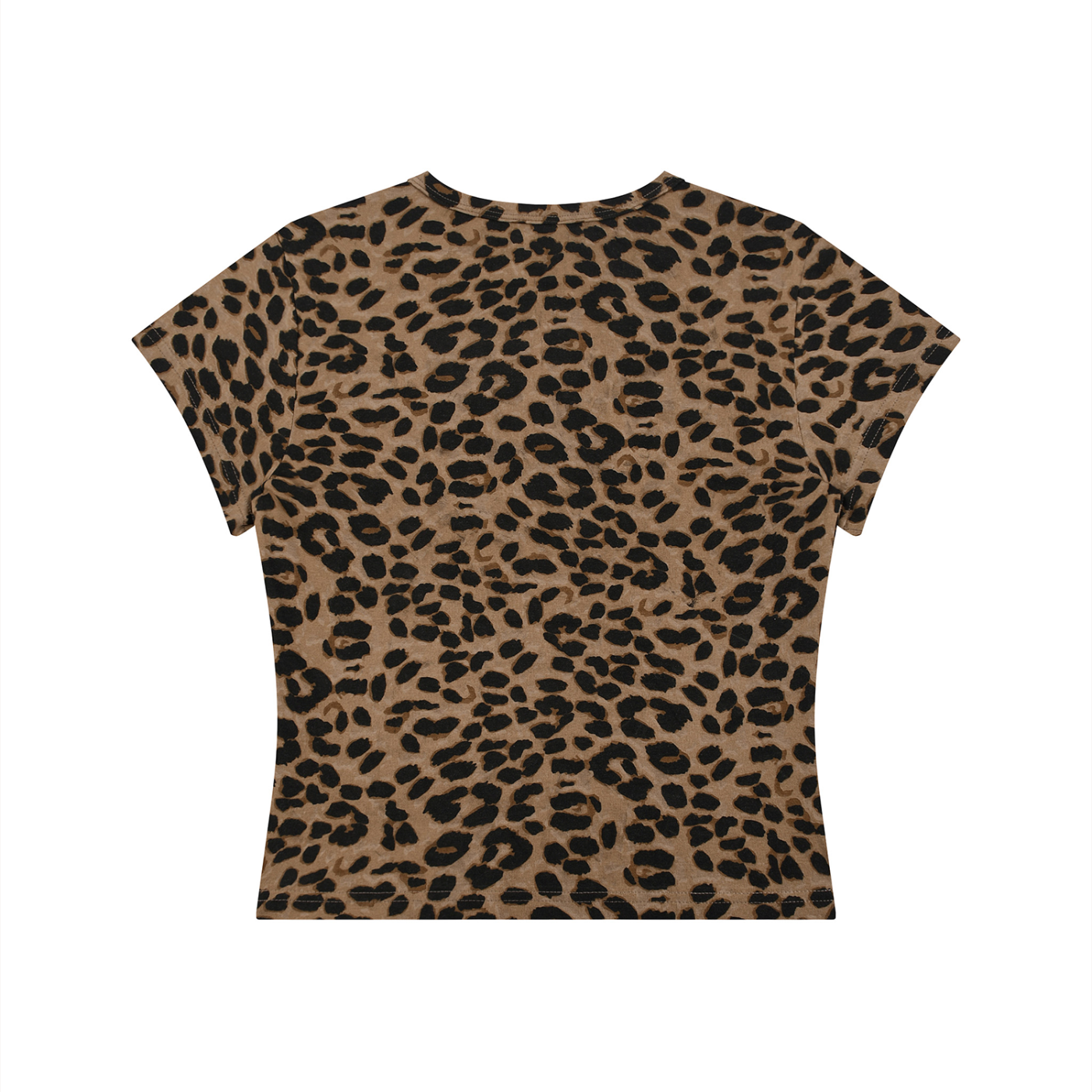 Women’s Leopard print E-MOTO SUPPLIERS cropped shirt