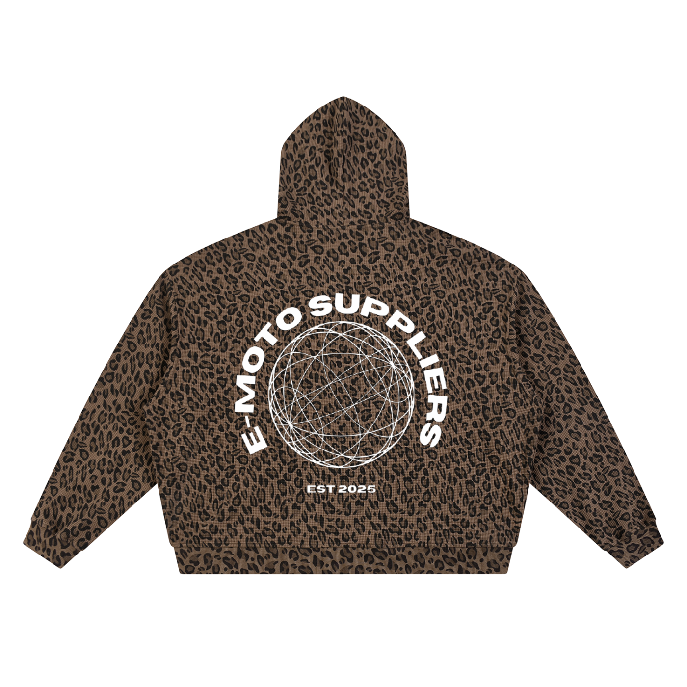 E-MOTO SUPPLIERS leopard print zip up